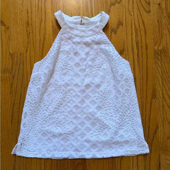 Lilly Pulitzer Tops - Lilly Pulitzer White Lace Halter Top Size XS